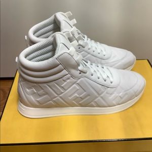 fendi logo high top sneakers